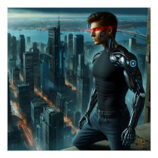 Een cybernetisch Man Perfect Poster