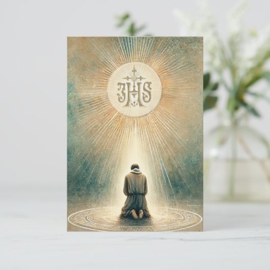 Een daad van godsdienstgebed kaart (Staand voorkant)