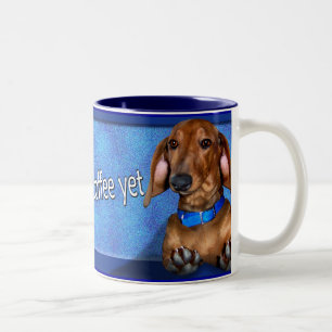 Een Dachshund Coffe Cup Tweekleurige Koffiemok
