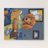 Een Dachshund's Cafe puzzel Legpuzzel (Horizontaal)