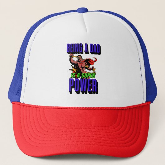 EEN DAD ZIJN IS EEN SUPER POWER! TRUCKER PET (Voorkant)