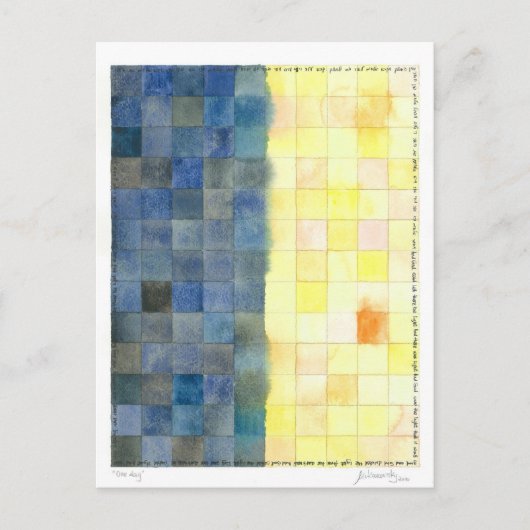 Eén dag (7 dagen aanmaken) Briefkaart (Voorkant)