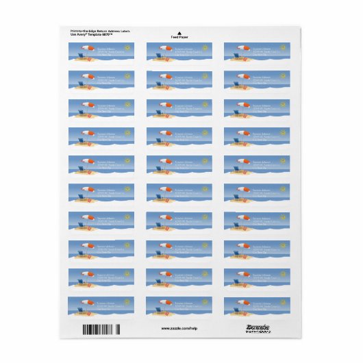 Een dag bij de Aangepaste Teenslipper van de Golve Etiket (Full Sheet)