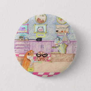 Een dag bij de bank ronde button 5,7 cm