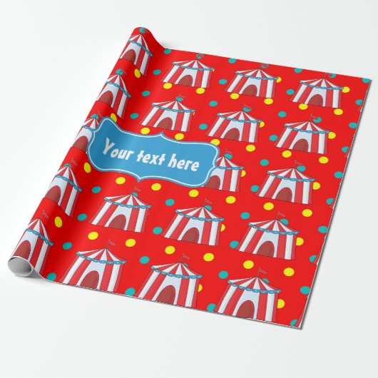 Een dag bij de Circus Kinder Party - Gepersonalise Cadeaupapier (Uitgerold)