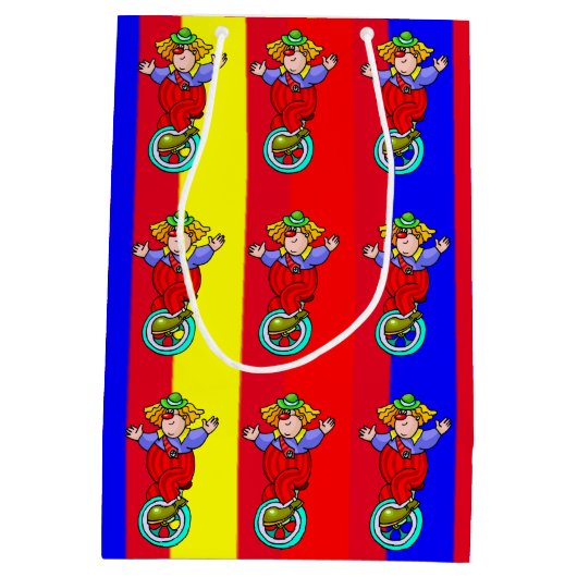 Een dag bij de Circus Kinder Party - Gepersonalise Medium Cadeauzakje (Achterkant)