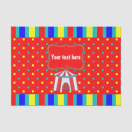 Een dag bij de Circus Kinder Party - Gepersonalise Tissuepapier