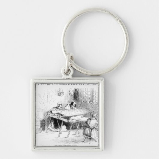 Een dag bij de fabrikanten van Nottingham Lace Sleutelhanger (Voorkant)