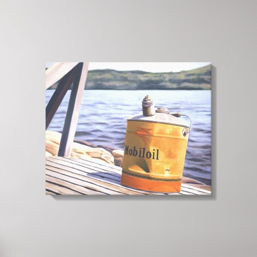Een dag bij het meer van 1996 canvas afdruk (Voorkant)