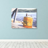 Een dag bij het meer van 1996 canvas afdruk (Insitu (Houten vloer))