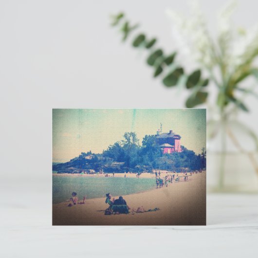 Een dag bij het strand briefkaart (Staand voorkant)