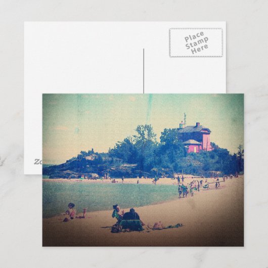 Een dag bij het strand briefkaart (Voorkant / Achterkant)