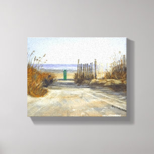 Een dag bij het strand canvas afdruk