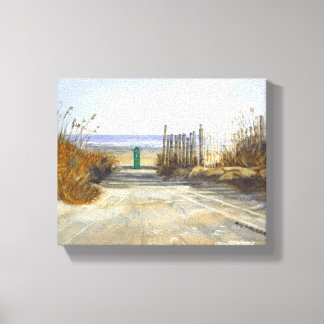 Een dag bij het strand canvas afdruk