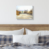 Een dag bij het strand canvas afdruk (Insitu (Slaapkamer))