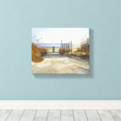 Een dag bij het strand canvas afdruk (Insitu (Houten vloer))