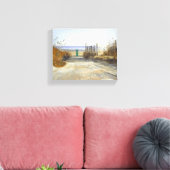 Een dag bij het strand canvas afdruk (Insitu (Woonkamer))