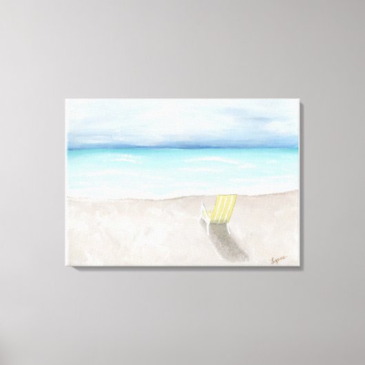 Een dag bij het strand canvas afdruk (Voorkant)