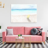 Een dag bij het strand canvas afdruk (Insitu (Woonkamer))