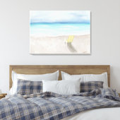 Een dag bij het strand canvas afdruk (Insitu (Slaapkamer))