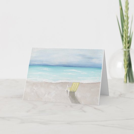 Een dag bij het strand feestdagen kaart (Voorkant)