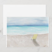 Een dag bij het strand feestdagenkaart (Voorkant / Achterkant)