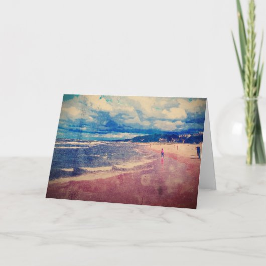 Een dag bij het strand kaart (Voorkant)