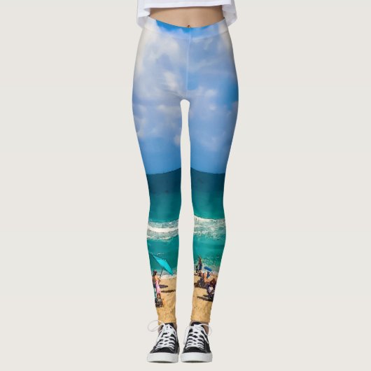 Een dag bij het strand leggings (Voorkant)