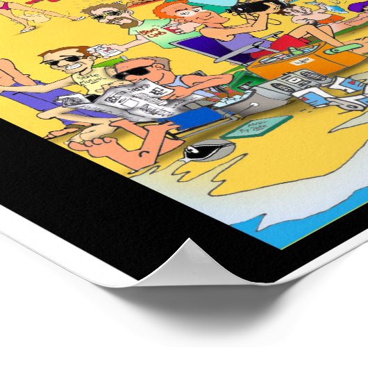 Een dag bij het strand. Oude Orchard Beach, ik. Poster (Hoek)