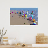 Een dag bij het strand poster (Keuken)