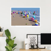 Een dag bij het strand poster (Thuiskantoor)