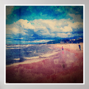 Een dag bij het strand poster