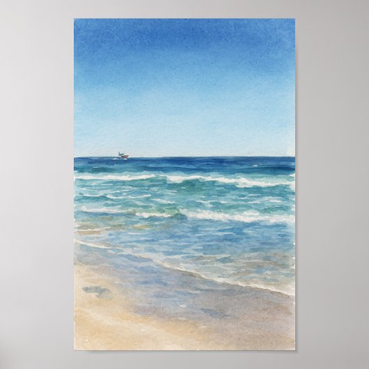 Een dag bij het strand poster (Voorkant)