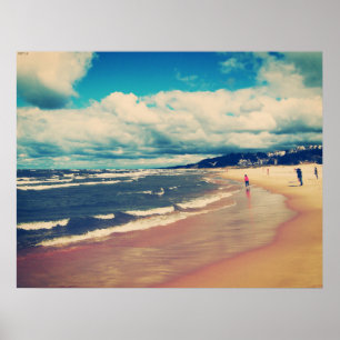 Een dag bij het strand poster