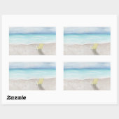 Een dag bij het strand rechthoekige sticker (Vel)