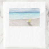 Een dag bij het strand rechthoekige sticker (Tas)