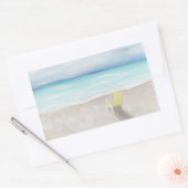 Een dag bij het strand rechthoekige sticker (Envelop)