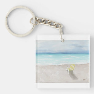 Een dag bij het strand sleutelhanger