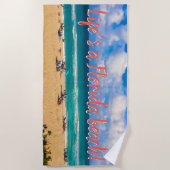 Een dag bij het strand strandlaken (Voorkant)