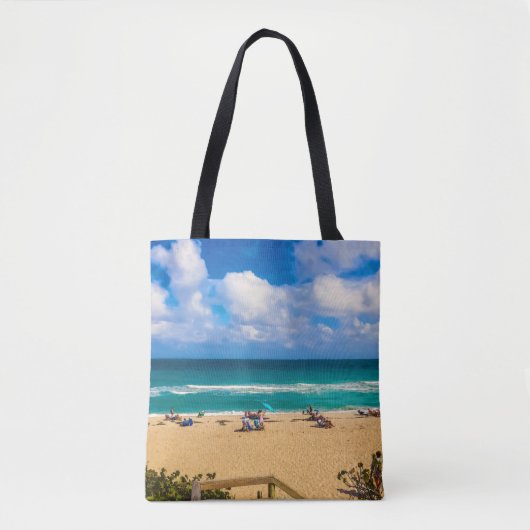 Een dag bij het strand tote bag (Voorkant)