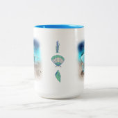 Een dag bij het strand tweekleurige koffiemok (Center)