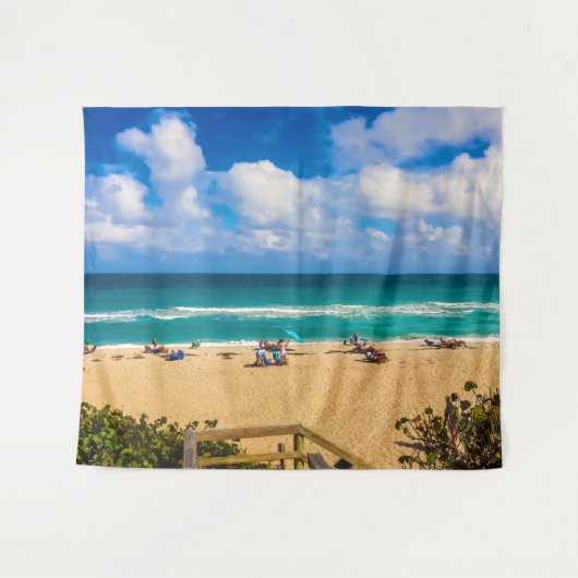 Een dag bij het strand wandkleed (Voorkant (horizontaal))