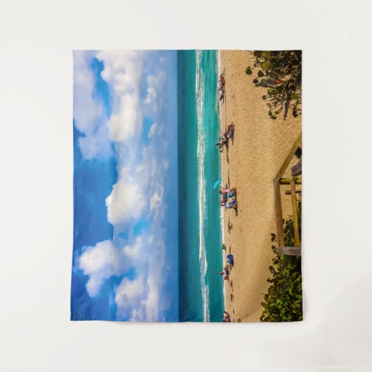 Een dag bij het strand wandkleed (Voorkant)