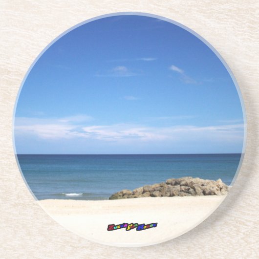 Een dag bij het strand zandsteen onderzetter (Voorkant)