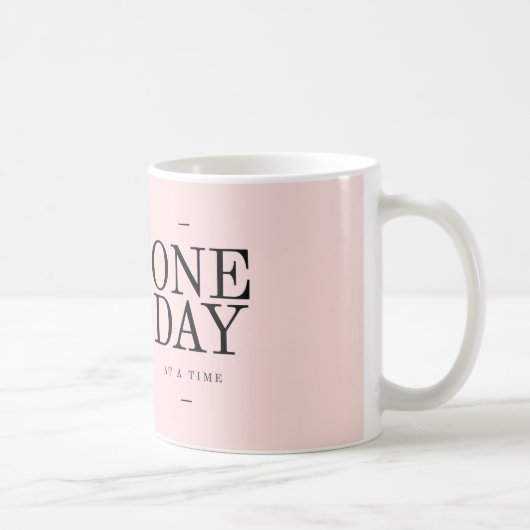 Eén dag Citaat Mokken Roze Gift Enmoedigheid (Rechts)