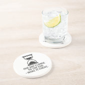 Een dag dichter bij het einde: laat het tellen zandsteen onderzetter (Zijkant)