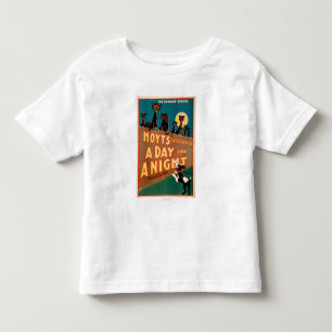 "Een dag en een nacht" Katten en muzikale honden Kinder Shirts