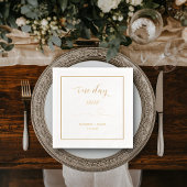 Eén dag ernaast, Rehearsal diner Folie Servetten