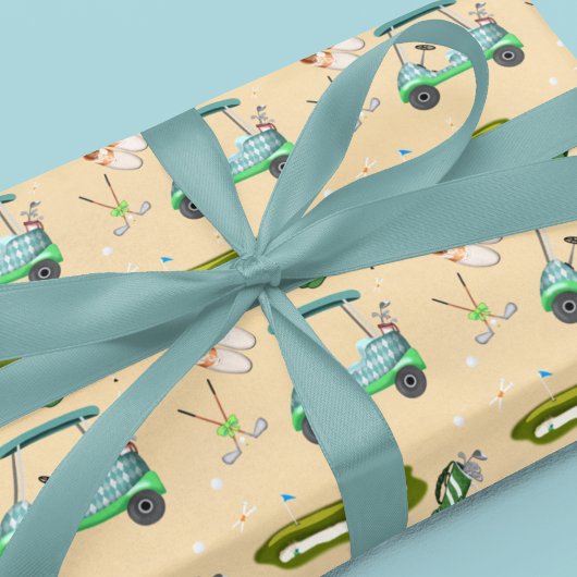 Een dag golfpatroon cadeaupapier