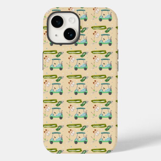 Een dag golfpatroon Case-Mate iPhone case (Achterkant)